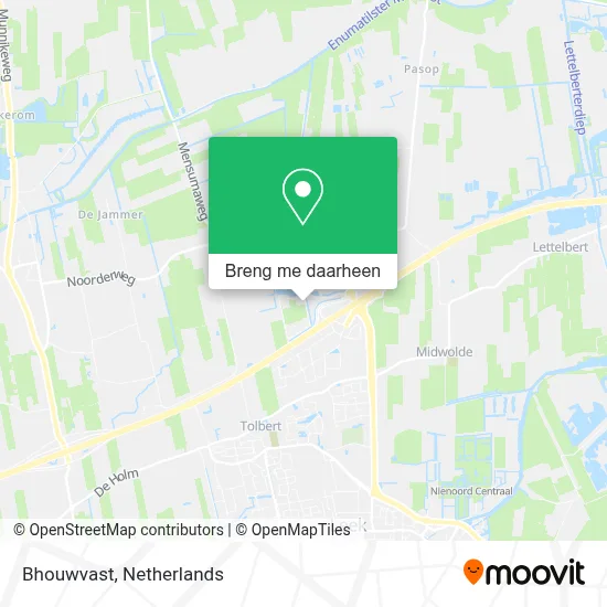 Bhouwvast kaart