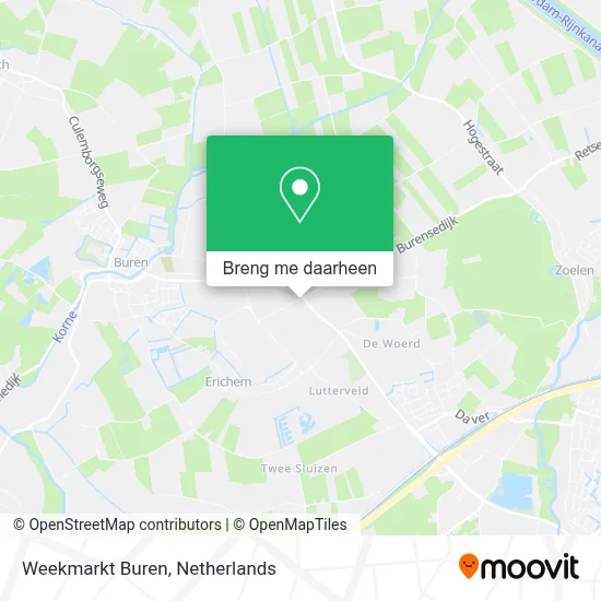 Weekmarkt Buren kaart