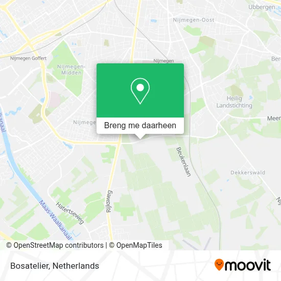 Bosatelier kaart