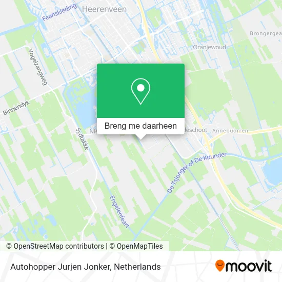 Autohopper Jurjen Jonker kaart