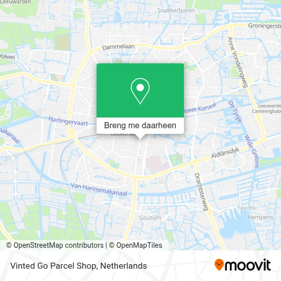 Vinted Go Parcel Shop kaart