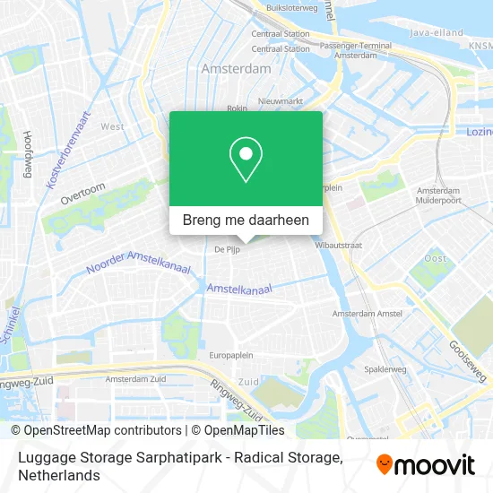 Luggage Storage Sarphatipark - Radical Storage kaart