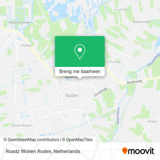 Roadz Wonen Roden kaart