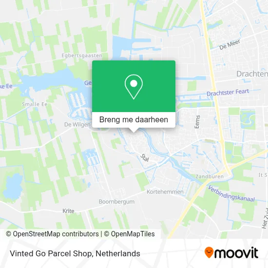 Vinted Go Parcel Shop kaart