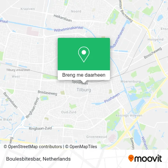 Boulesbitesbar kaart