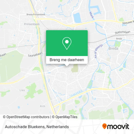 Autoschade Bluekens kaart