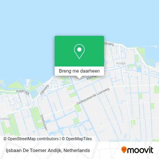 Ijsbaan De Toemer Andijk kaart