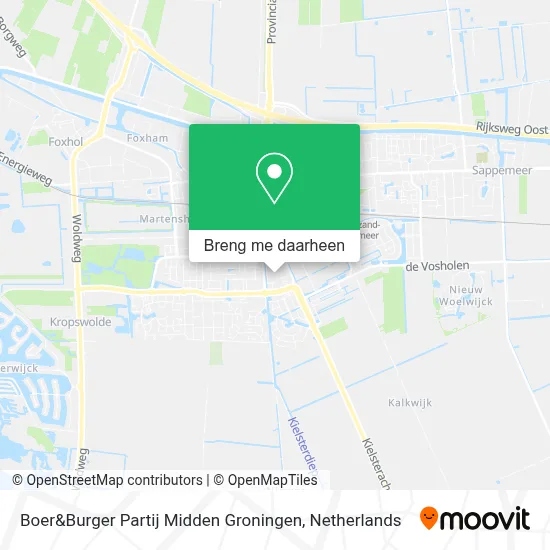 Boer&Burger Partij Midden Groningen kaart