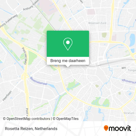 Rosetta Reizen kaart