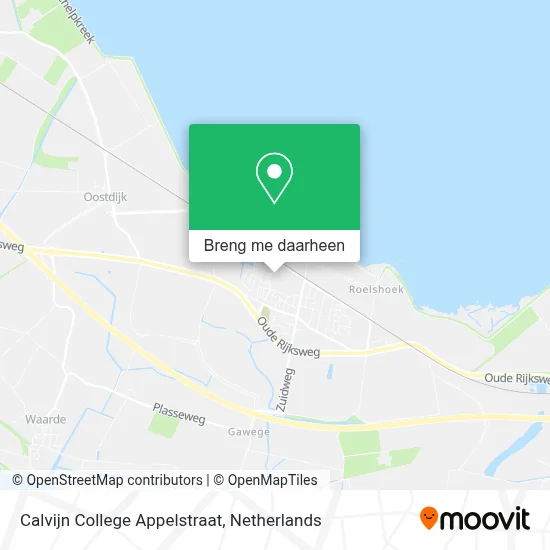 Calvijn College Appelstraat kaart