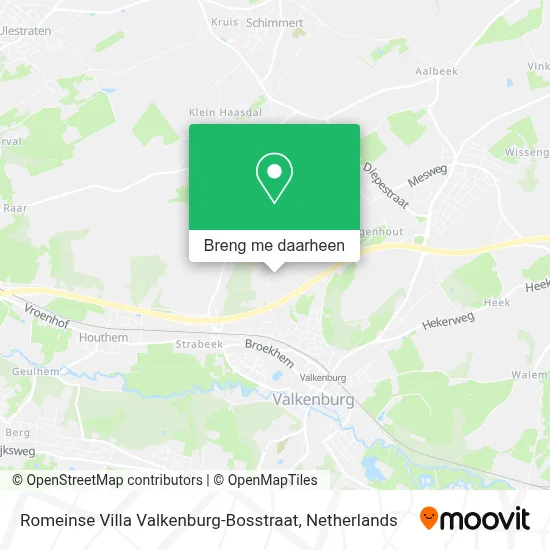 Romeinse Villa Valkenburg-Bosstraat kaart