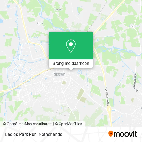 Ladies Park Run kaart