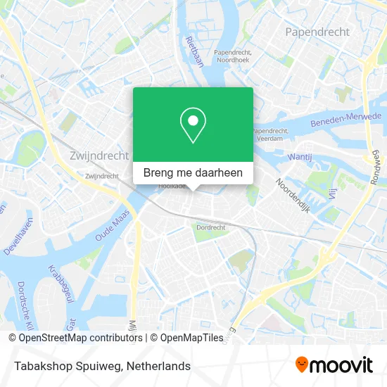 Tabakshop Spuiweg kaart