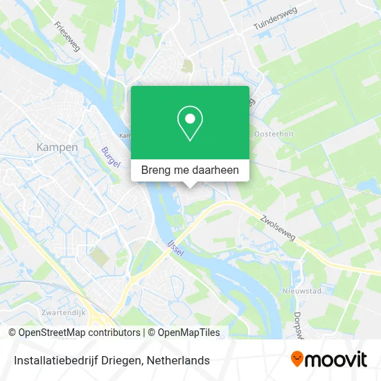 Installatiebedrijf Driegen kaart
