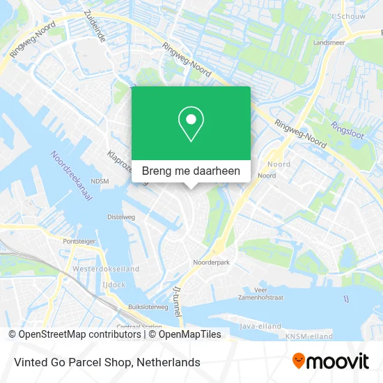 Vinted Go Parcel Shop kaart
