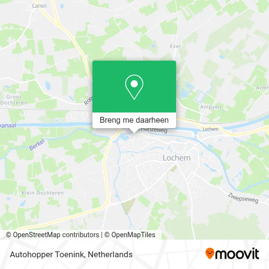 Autohopper Toenink kaart