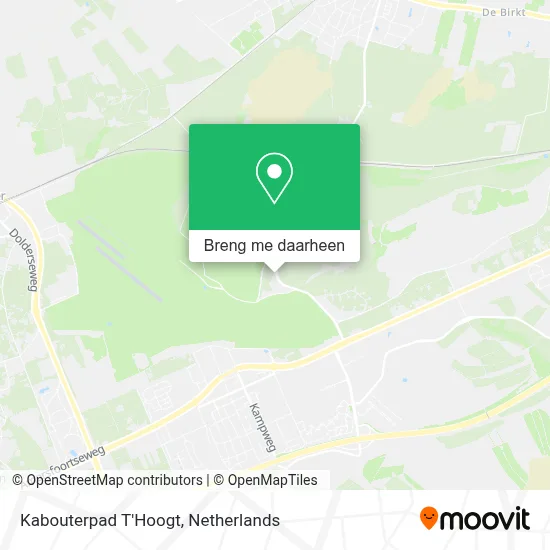 Kabouterpad T'Hoogt kaart