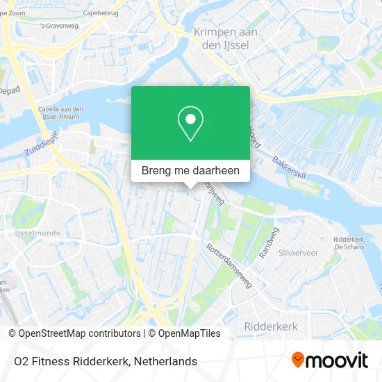 O2 Fitness Ridderkerk kaart