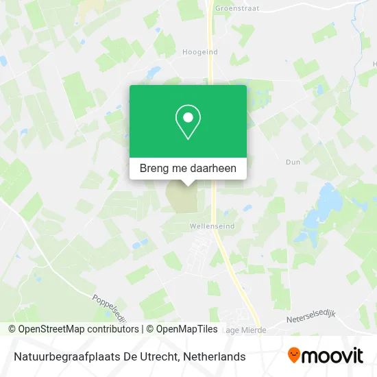 Natuurbegraafplaats De Utrecht kaart
