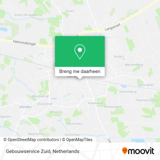 Gebouwservice Zuid kaart