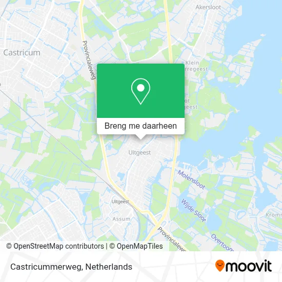 Castricummerweg kaart