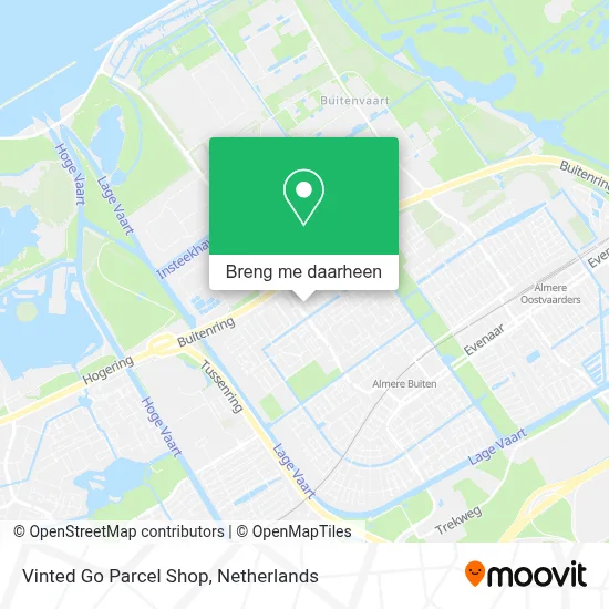 Vinted Go Parcel Shop kaart