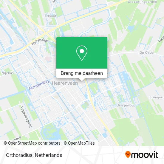 Orthoradius kaart