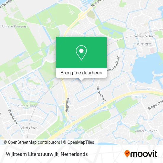 Wijkteam Literatuurwijk kaart