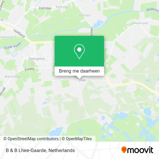 B & B Lhee-Gaarde kaart