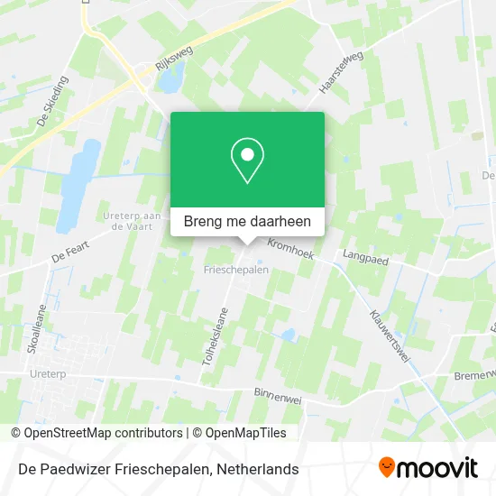 De Paedwizer Frieschepalen kaart