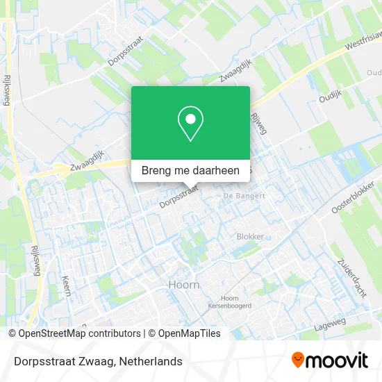 Dorpsstraat Zwaag kaart