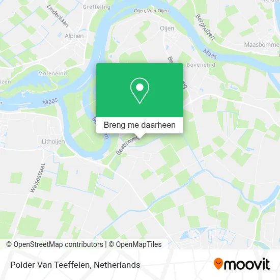 Polder Van Teeffelen kaart
