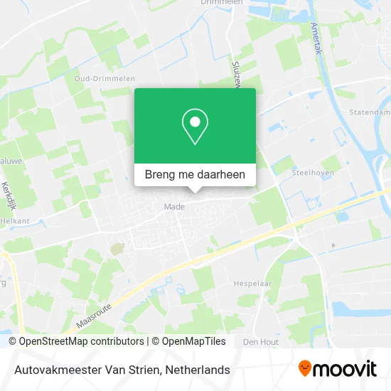Autovakmeester Van Strien kaart