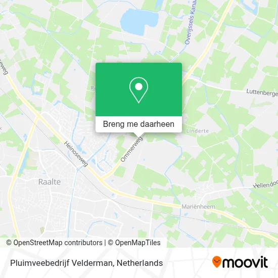 Pluimveebedrijf Velderman kaart