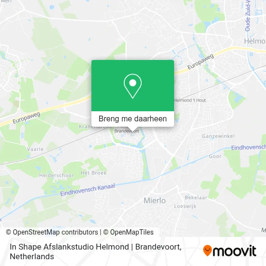 In Shape Afslankstudio Helmond | Brandevoort kaart