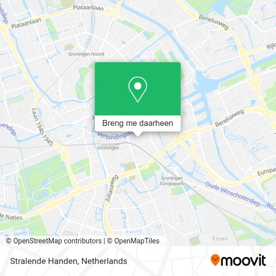 Stralende Handen kaart