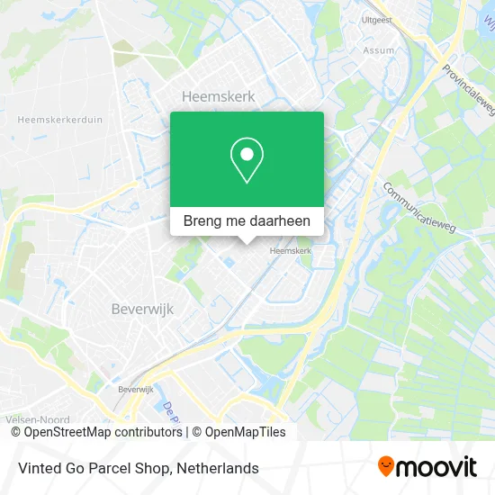 Vinted Go Parcel Shop kaart