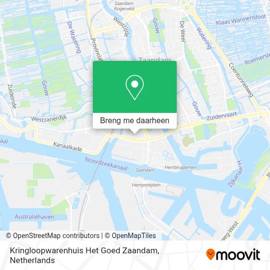 Kringloopwarenhuis Het Goed Zaandam kaart
