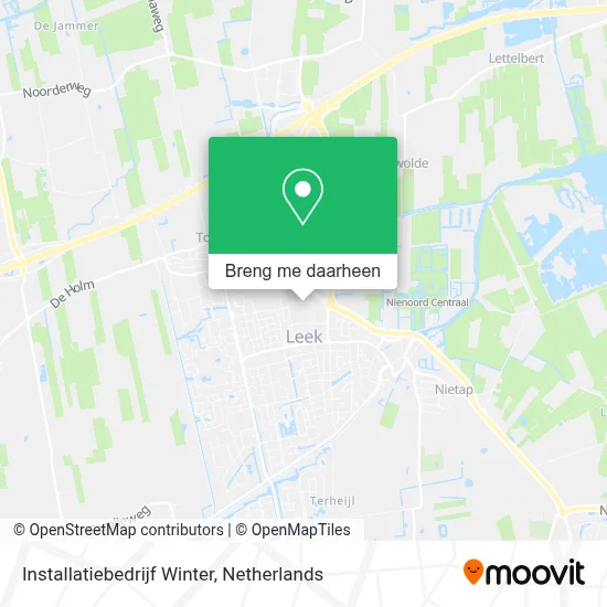 Installatiebedrijf Winter kaart