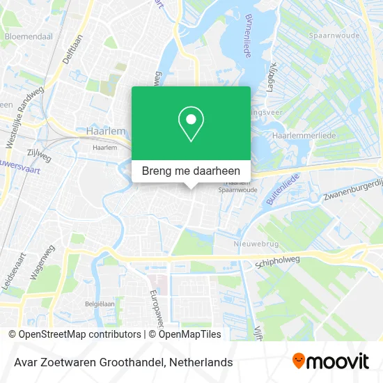 Avar Zoetwaren Groothandel kaart