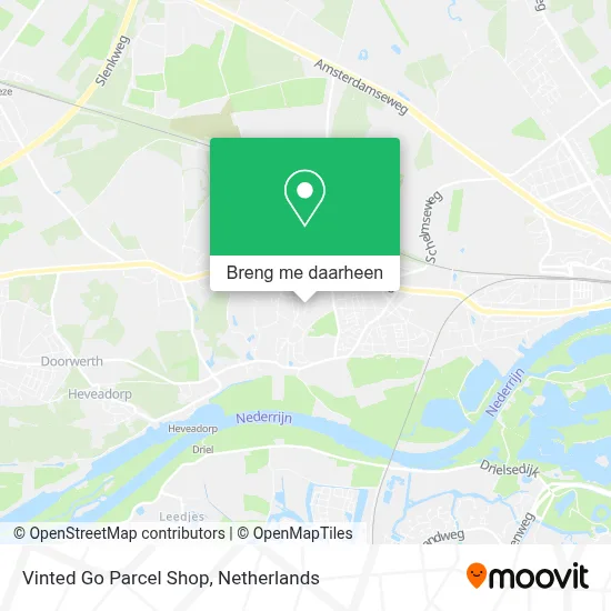 Vinted Go Parcel Shop kaart