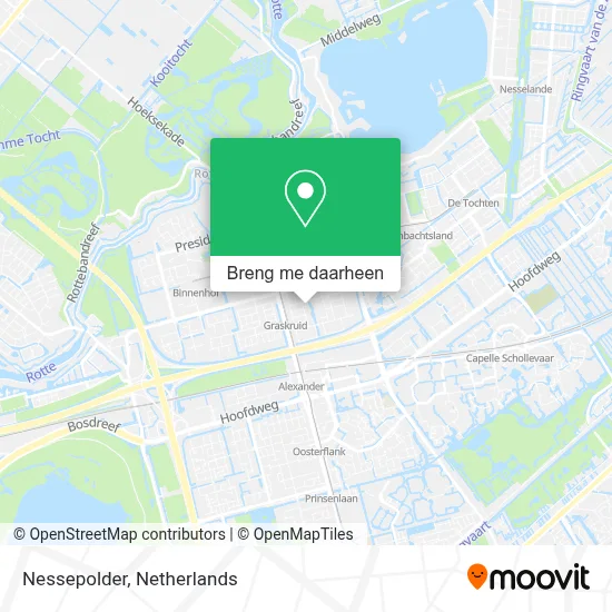 Nessepolder kaart