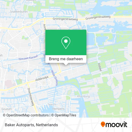 Baker Autoparts kaart