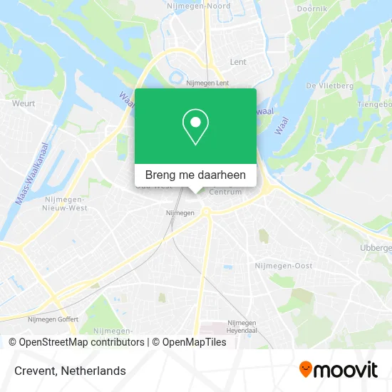 Crevent kaart