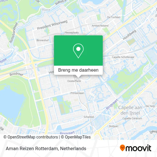 Aman Reizen Rotterdam kaart