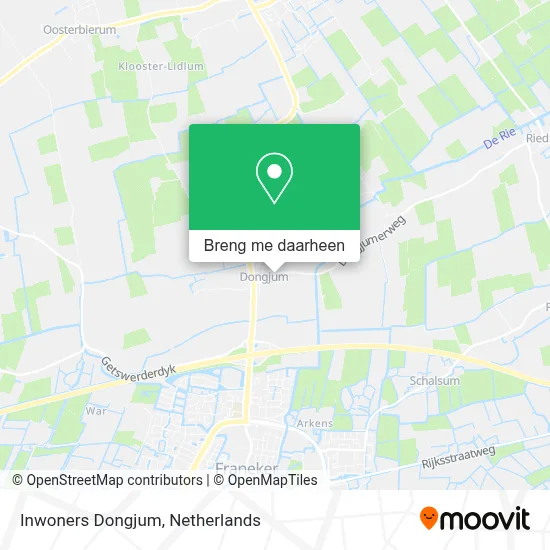 Inwoners Dongjum kaart