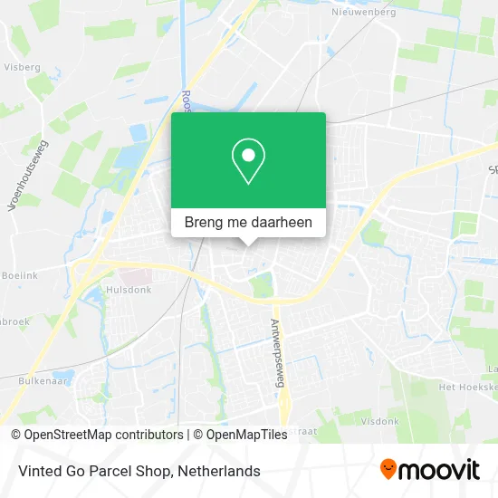 Vinted Go Parcel Shop kaart
