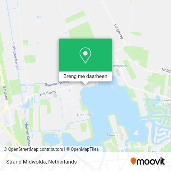 Strand Midwolda kaart