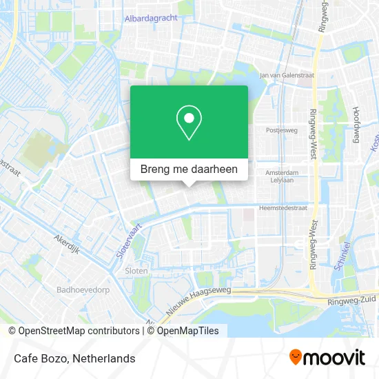 Cafe Bozo kaart