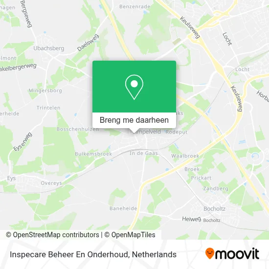 Inspecare Beheer En Onderhoud kaart